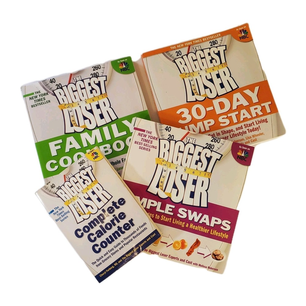 4 Pack Bundle Biggest Loser Books Calorie Counter,swaps,cookbook And 30 Day...